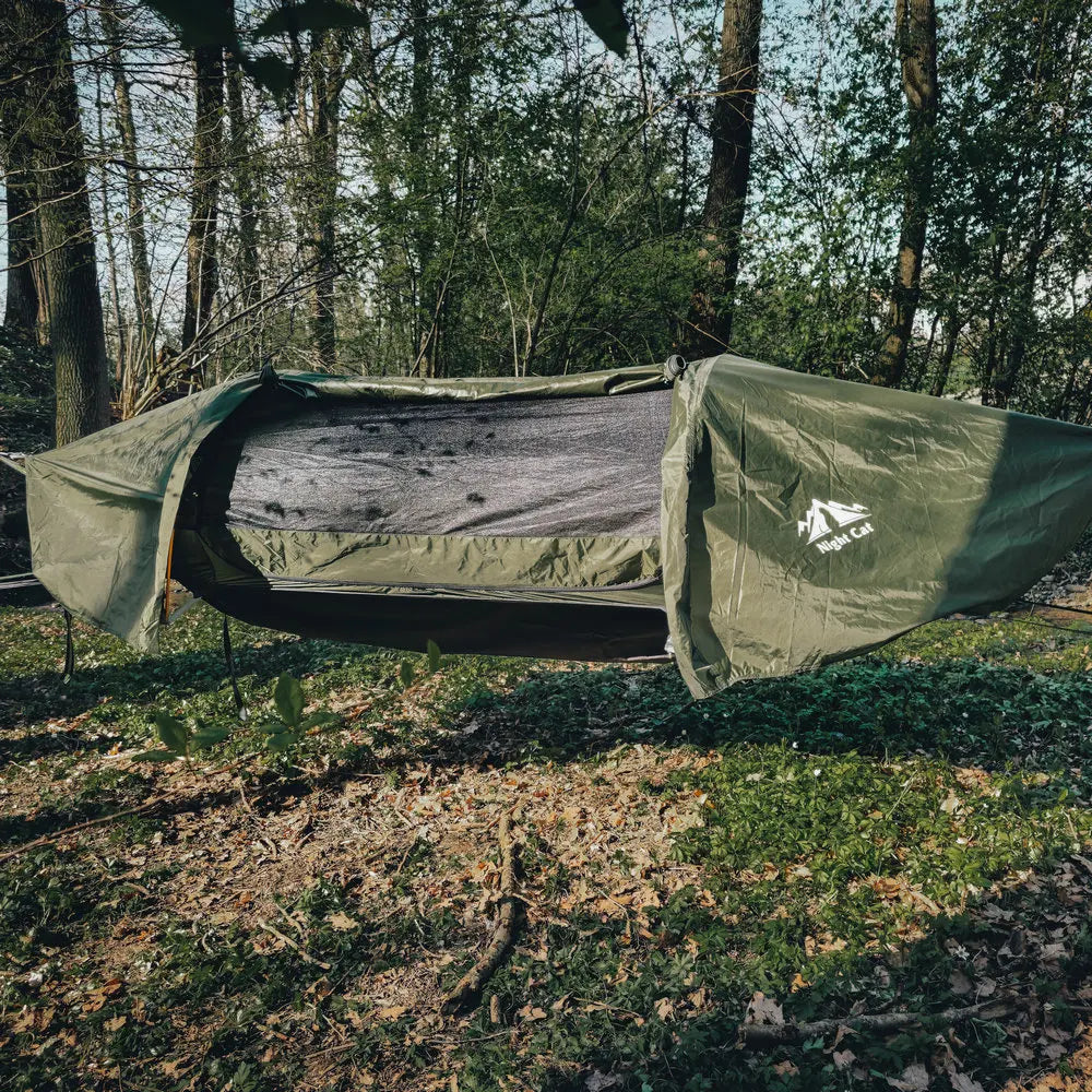Night Cat Hammock Tent With Mosquito Net Rainfly Storage by S And B Enterprise
