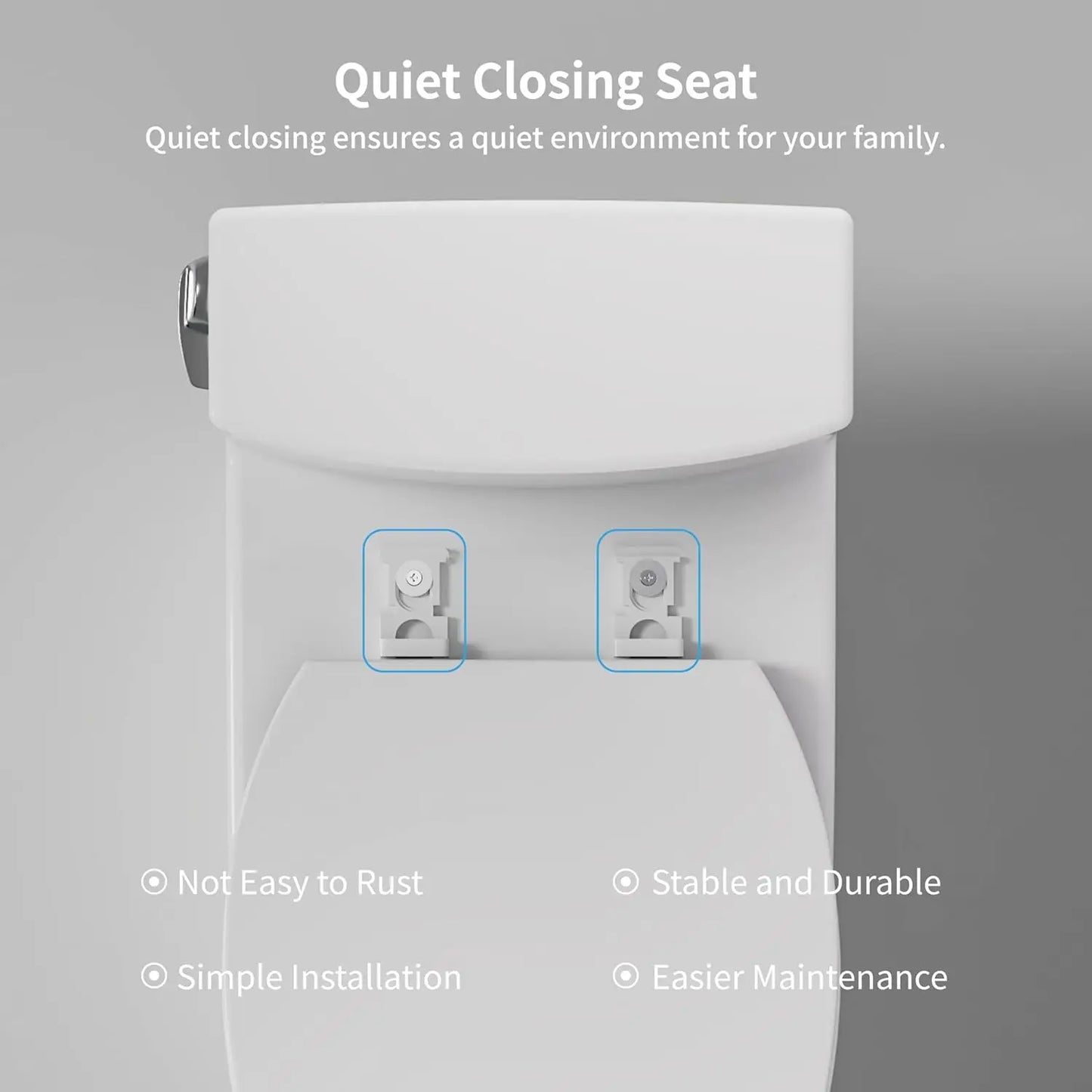 KE KING One Piece Toilet With Powerful Flush 1.28 GPF