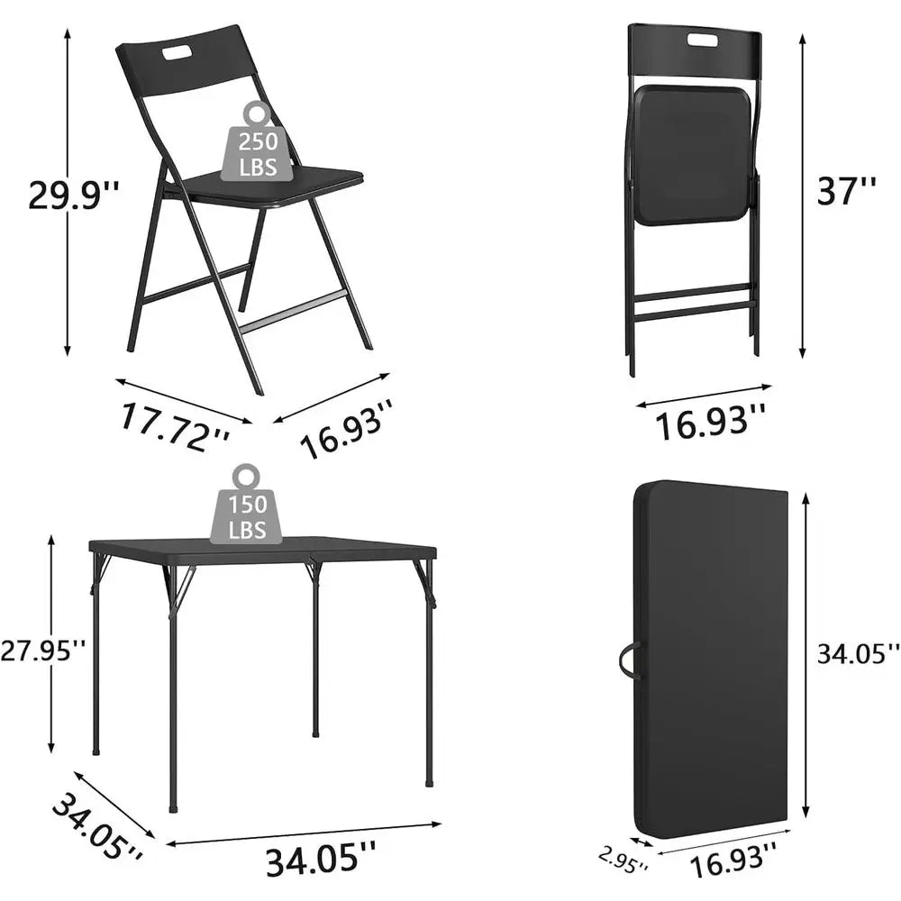 Folding Card Table And Chairs Set For Indoor Outdoor Use by S And B Enterprise