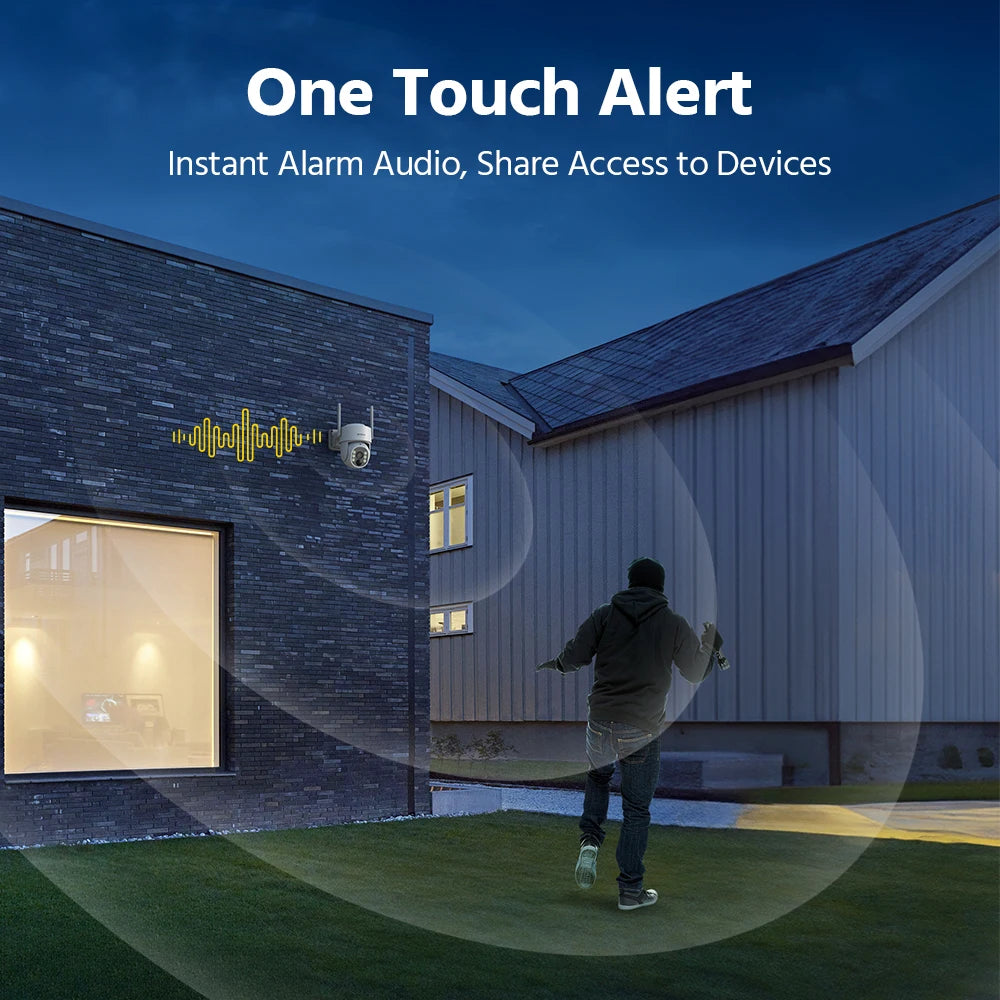 ANNKE 4MP battery WiFi security camera with PT auto-tracking and color night vision