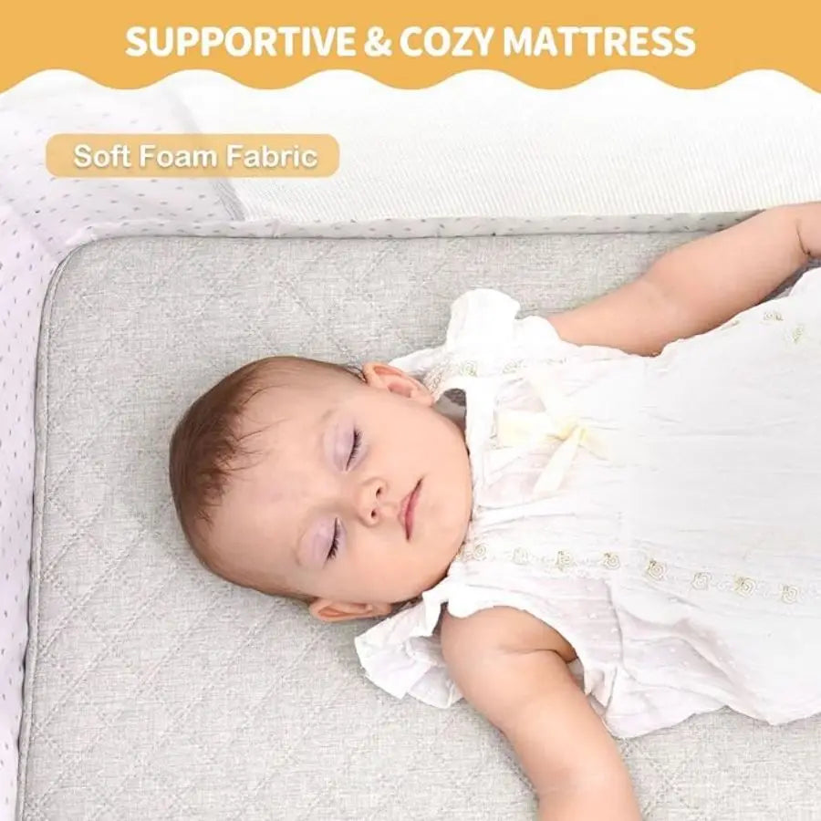 Foldable 3in1 Baby Bassinet Bedside Sleeper with Wheels