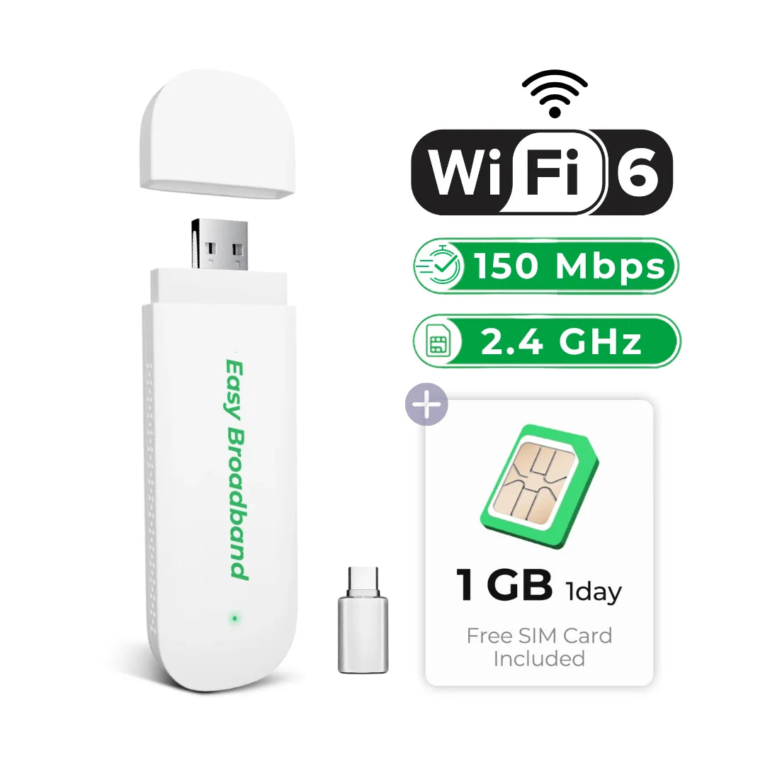 EIOTCLUB USB 4G LTE Modem With 1GB SIM Card Hotspot
