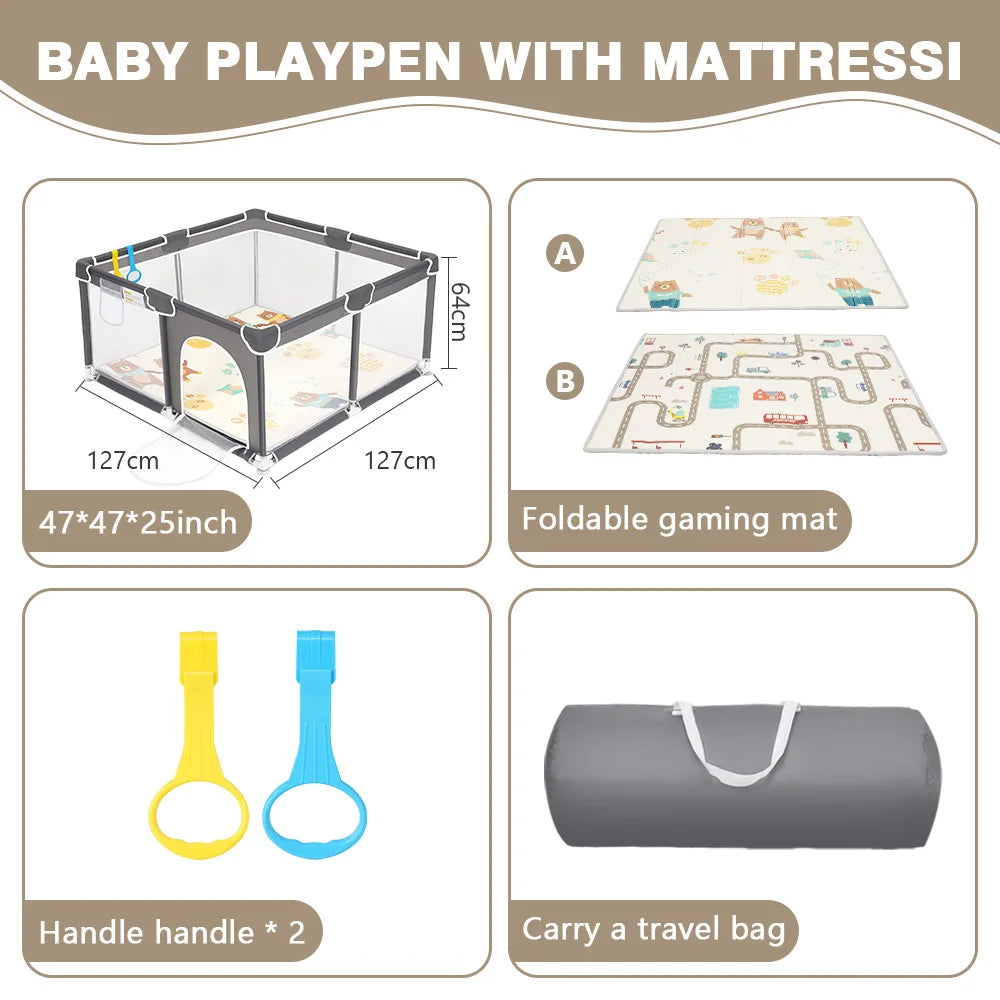360 Degree Portable Baby Playpen For Indoor Outdoor Play Area by S And B Enterprise