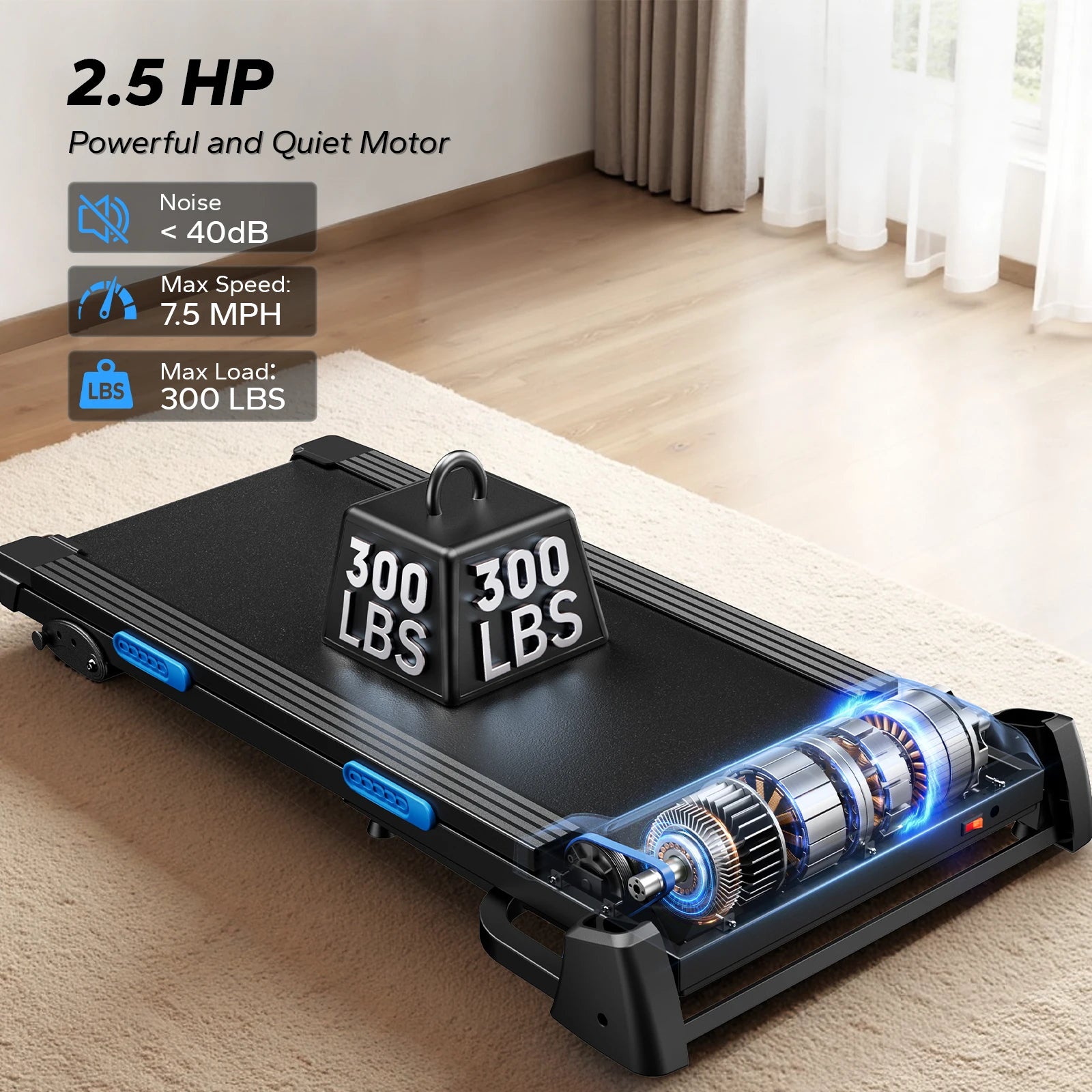 MERACH Foldable Treadmill T12 Incline Bluetooth Heart Rate Monitoring by S And B Enterprise