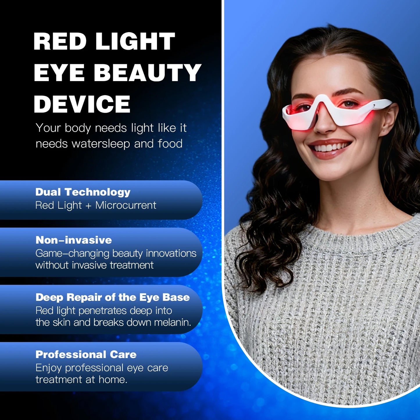 Jitesy Eye Massager 3D Red Light EMS For Dark Circles by S And B Enterprise