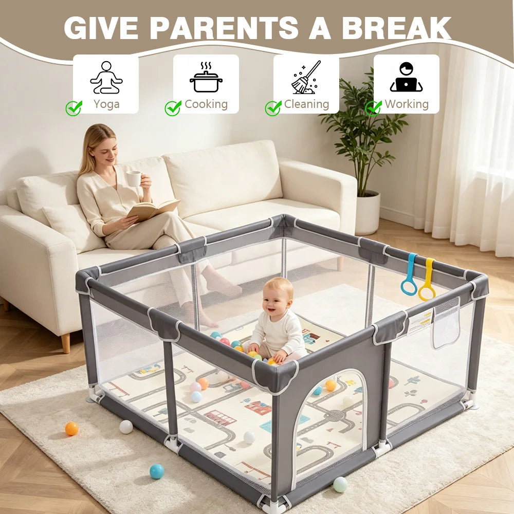 360 Degree Portable Baby Playpen For Indoor Outdoor Play Area by S And B Enterprise