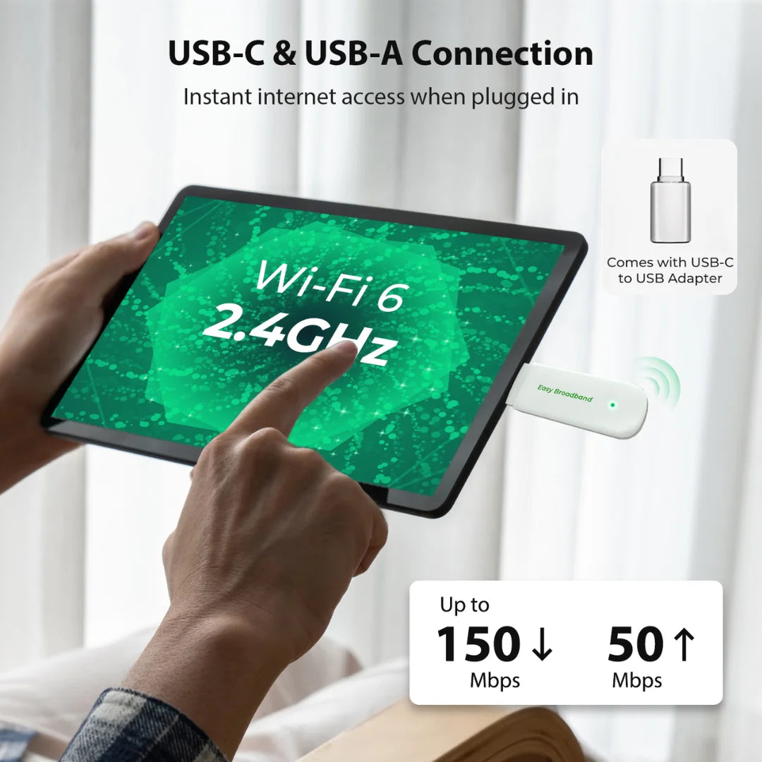 EIOTCLUB USB 4G LTE Modem With 1GB SIM Card Hotspot