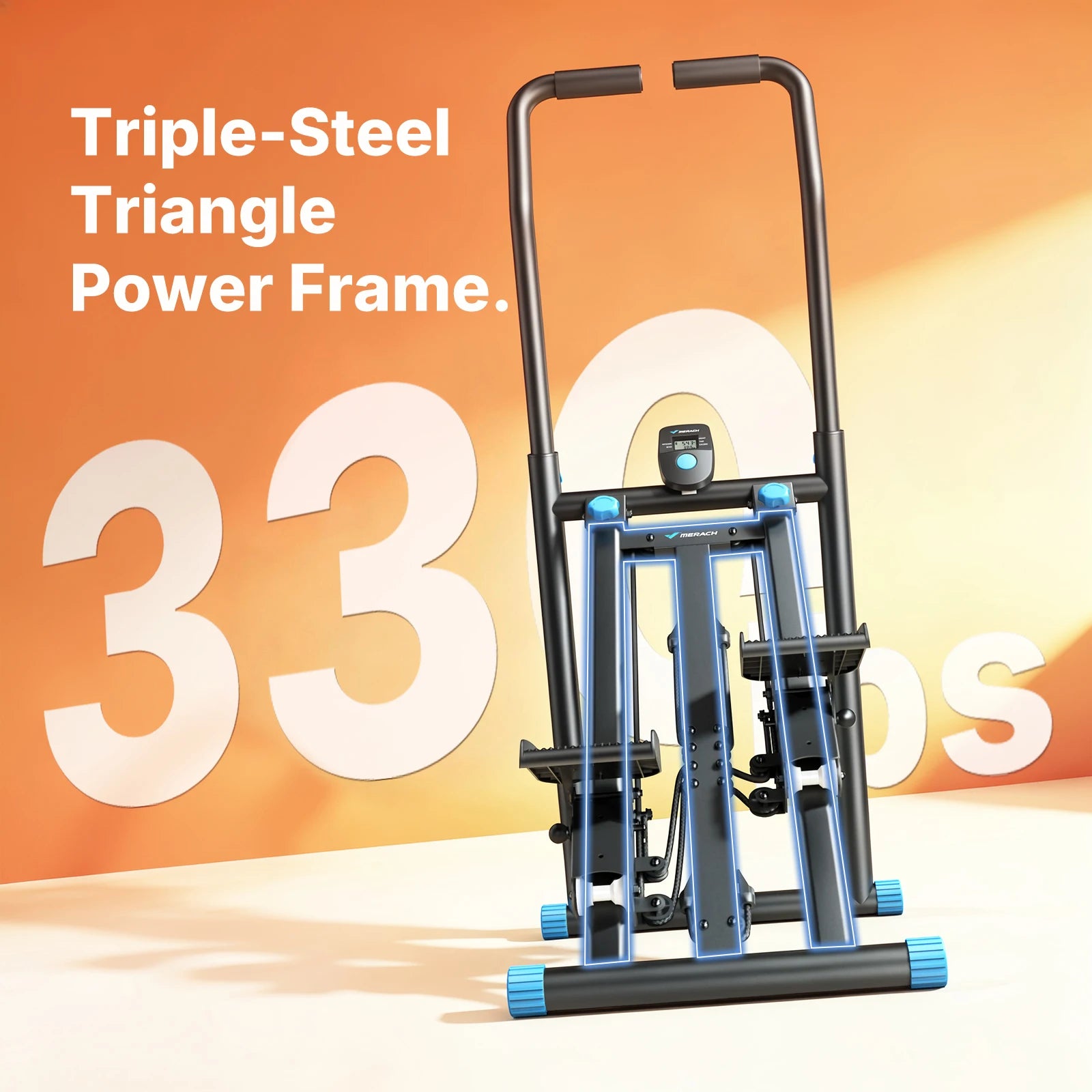 MERACH Stair Stepper Foldable Full Body Workout Silent Multi-functional Adjustable Fitness Climbing Machine for Home Use Exercise Running Sweating by S And B Enterprise