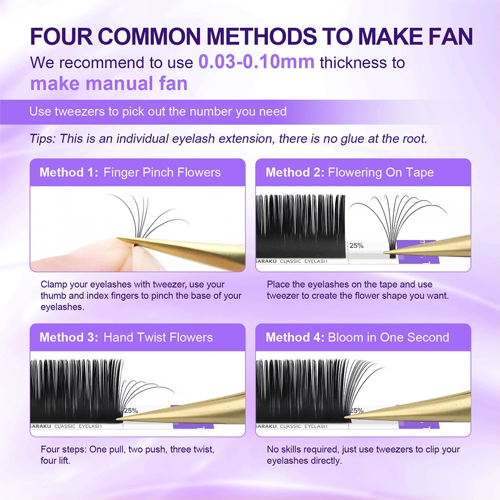 Nagaraku Natural Look False Eyelashes Individual Lashes Salon Quality