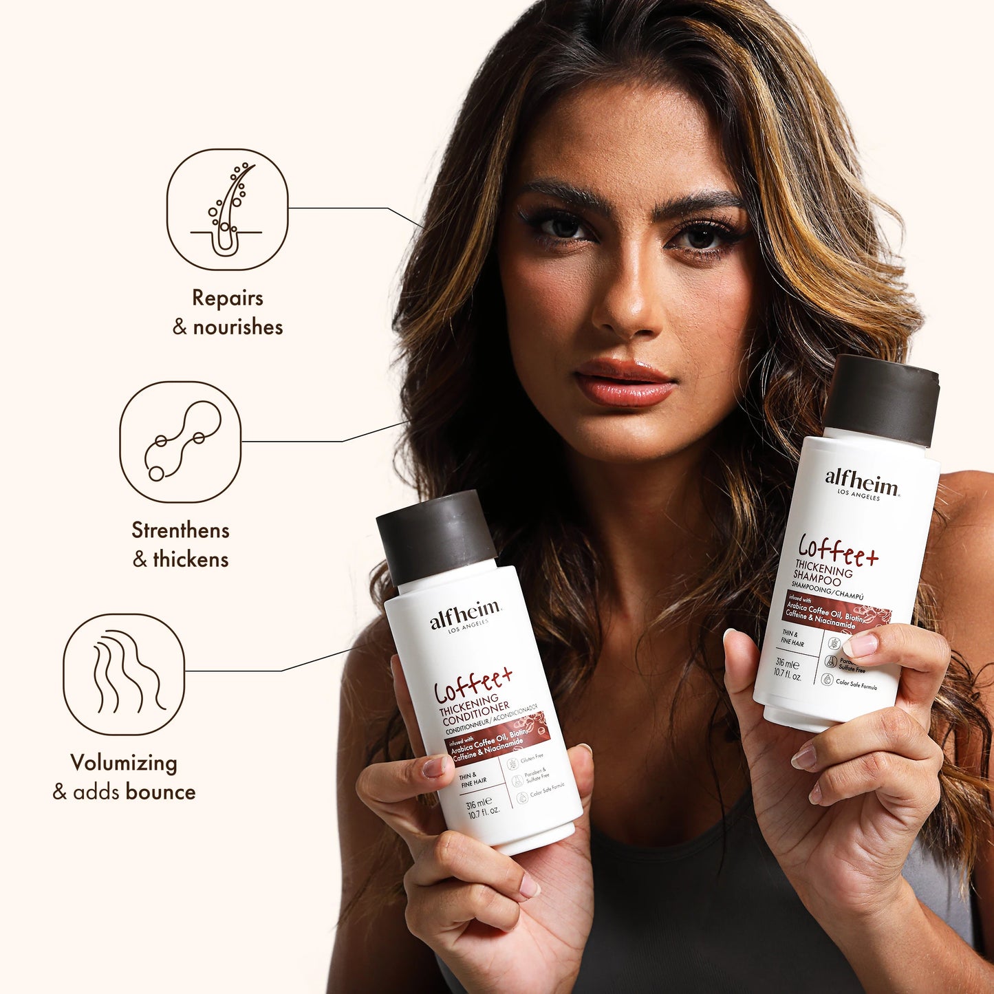 Alfheim Coffee Thickening Shampoo and Conditioner Set