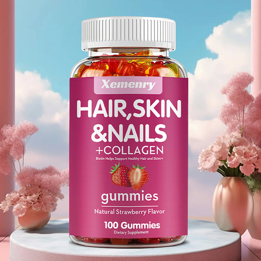 Xemenry Biotin Gummies For Hair Skin Nails And Collagen