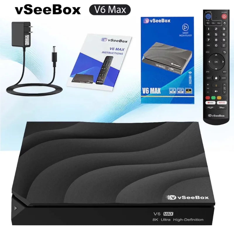 vSeeBox V6 MAX 2026 8K Streaming Box | 64GB NEW SEALED | FREE-SHIPPING | Authorized Distributor by S And B Enterprise