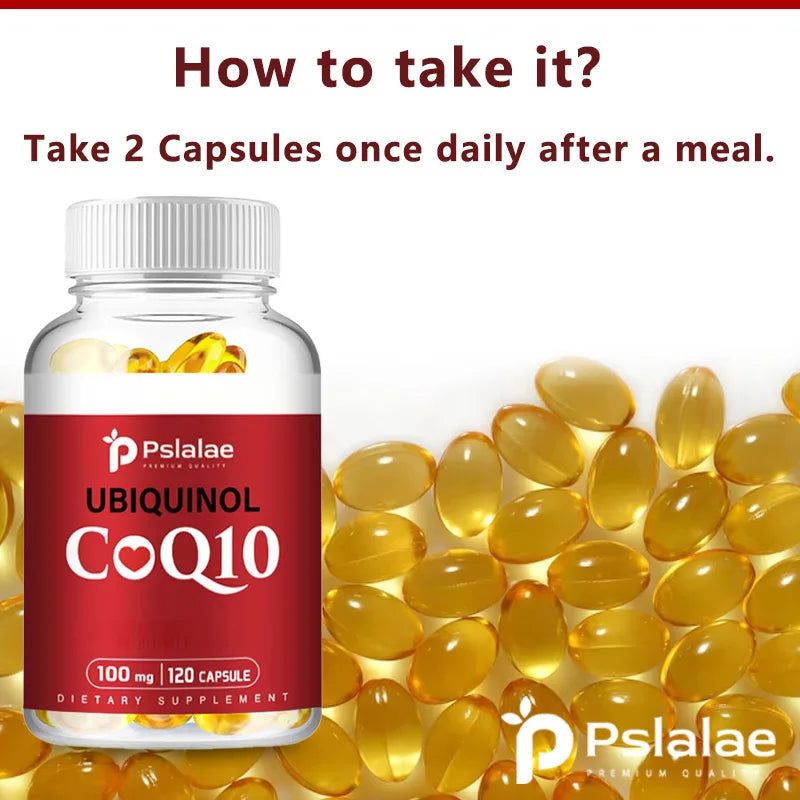 PslalaeCharge CoQ10 100mg Capsules For Heart Health And Energy