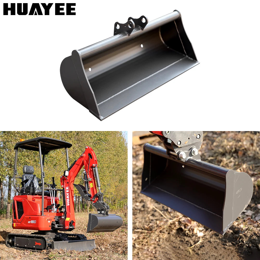 Huayee Toothless Bucket for Small Excavators With Pin