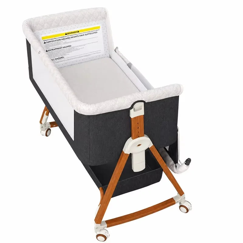 Portable Baby Bassinet 3-In-1 Foldable Crib With Rocking by S And B Enterprise