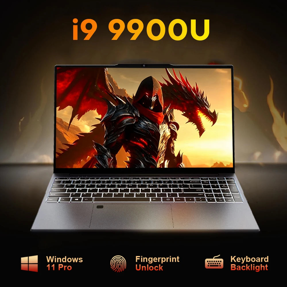 Laptop 15.6-inch ultrathin silver, Windows 11 Pro, fingerprint unlock, backlit keyboard
