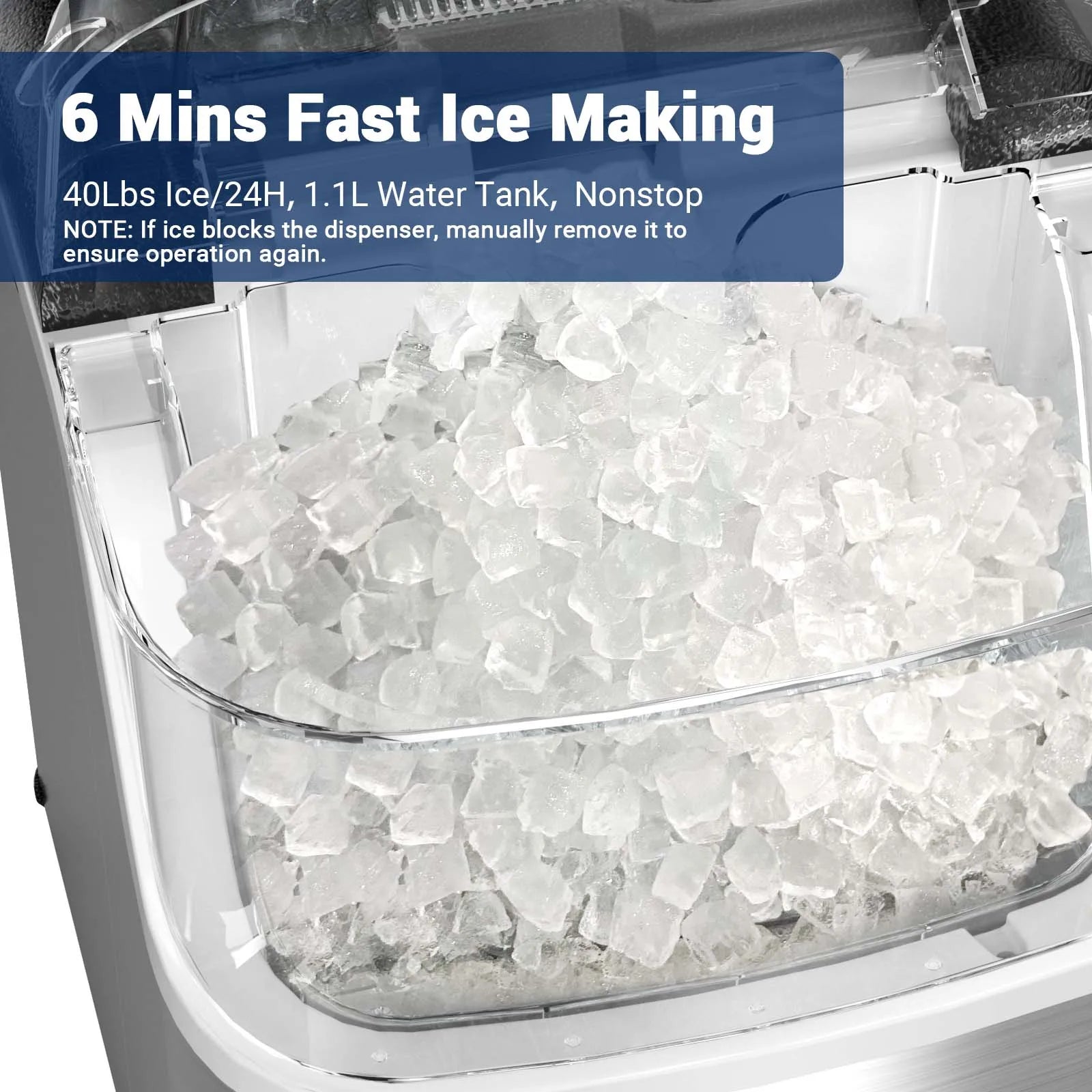 SHICUO Nugget Ice Maker Countertop Chewable Pellet Ice by S And B Enterprise