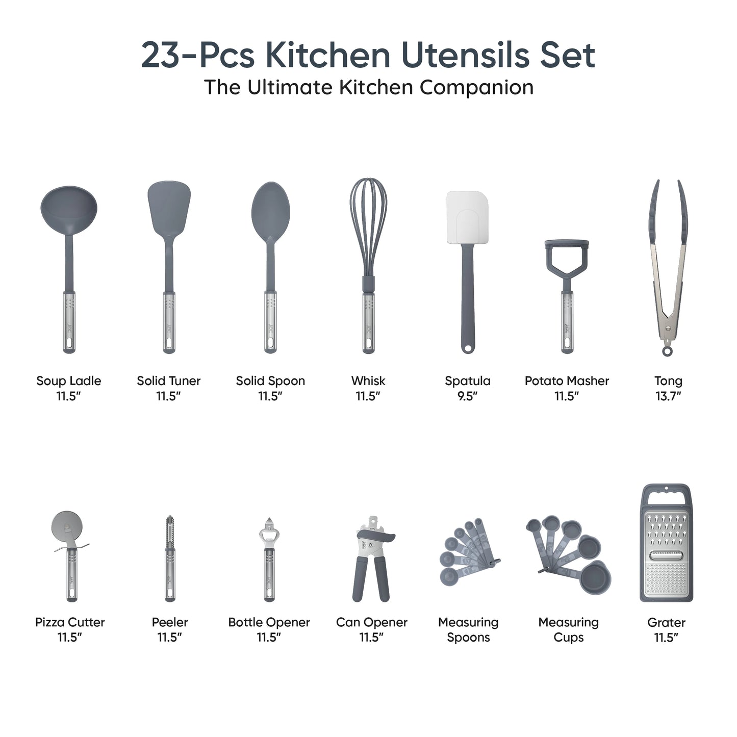 LDC Lux Decor 23 Piece Utensils Set Stainless Steel Handles
