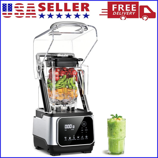 68oz commercial blender with quiet shield by S And B Enterprise, 2200W 6-in-1 countertop appliance