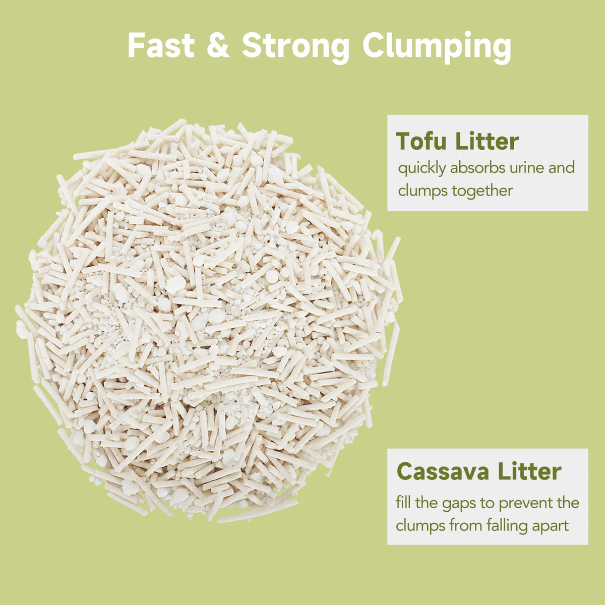 Ezskuup Cassava Tofu Cat Litter by S And B Enterprise, non-stick ultra clumping with odour control, 4kg pack