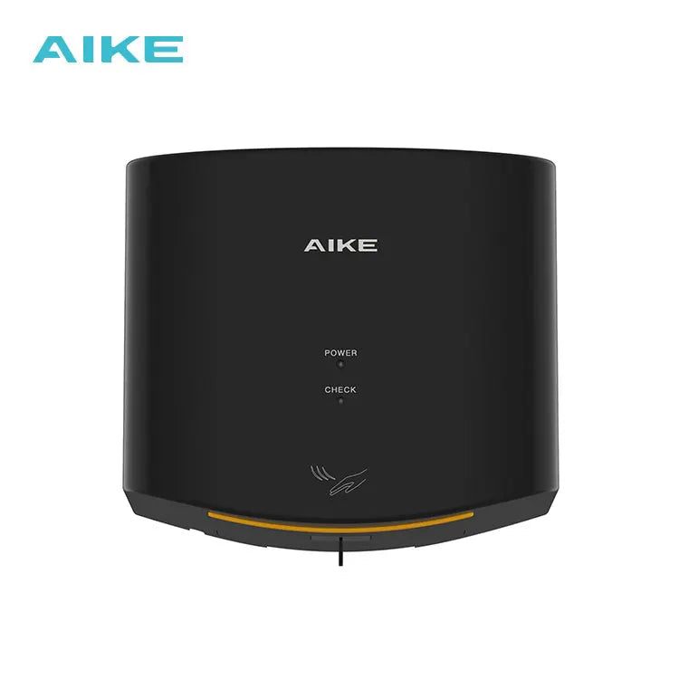 AIKE automatic sensor hand dryer, black with orange base accent, 1400W