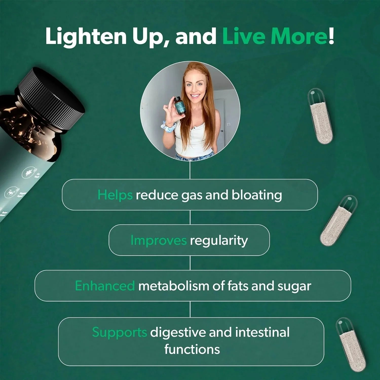 Soomiig Probiotic Prebiotic Postbiotic Digestive Balance Supplement Vegan by S And B Enterprise