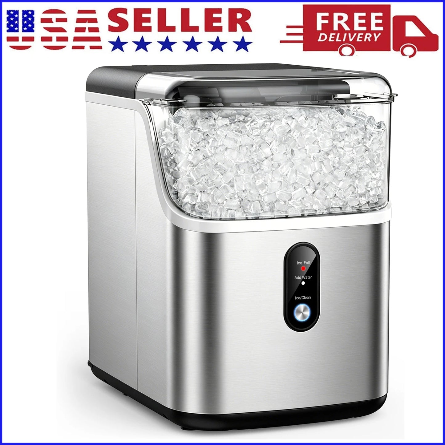 SHICUO Nugget Ice Maker Countertop Chewable Pellet Ice by S And B Enterprise