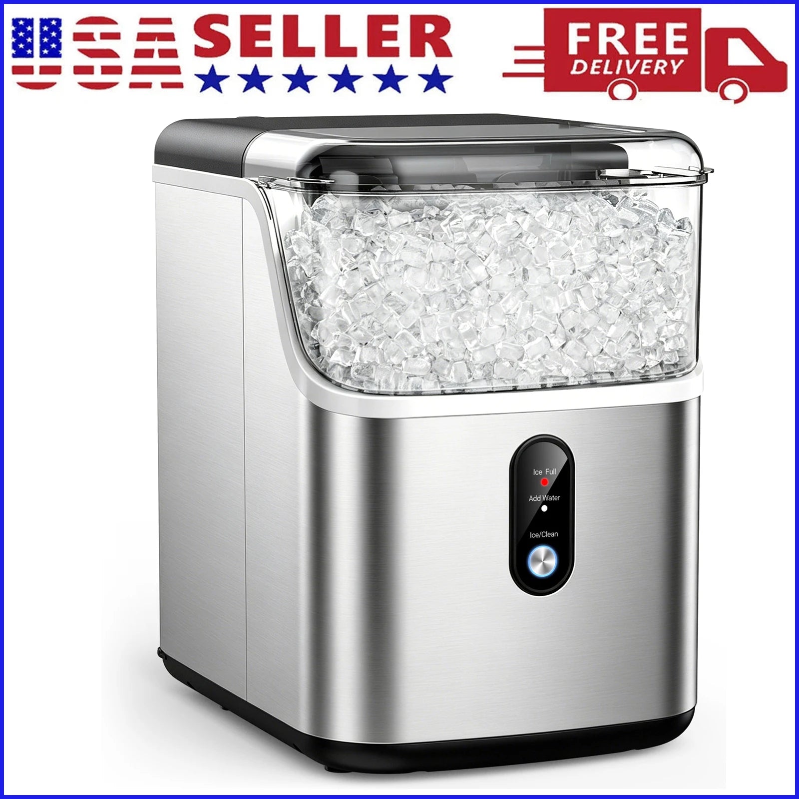 SHICUO Nugget Ice Maker Countertop Chewable Pellet Ice by S And B Enterprise