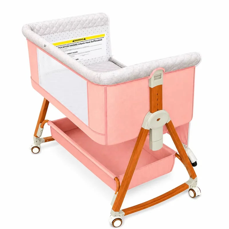 Portable Baby Bassinet 3-In-1 Foldable Crib With Rocking by S And B Enterprise