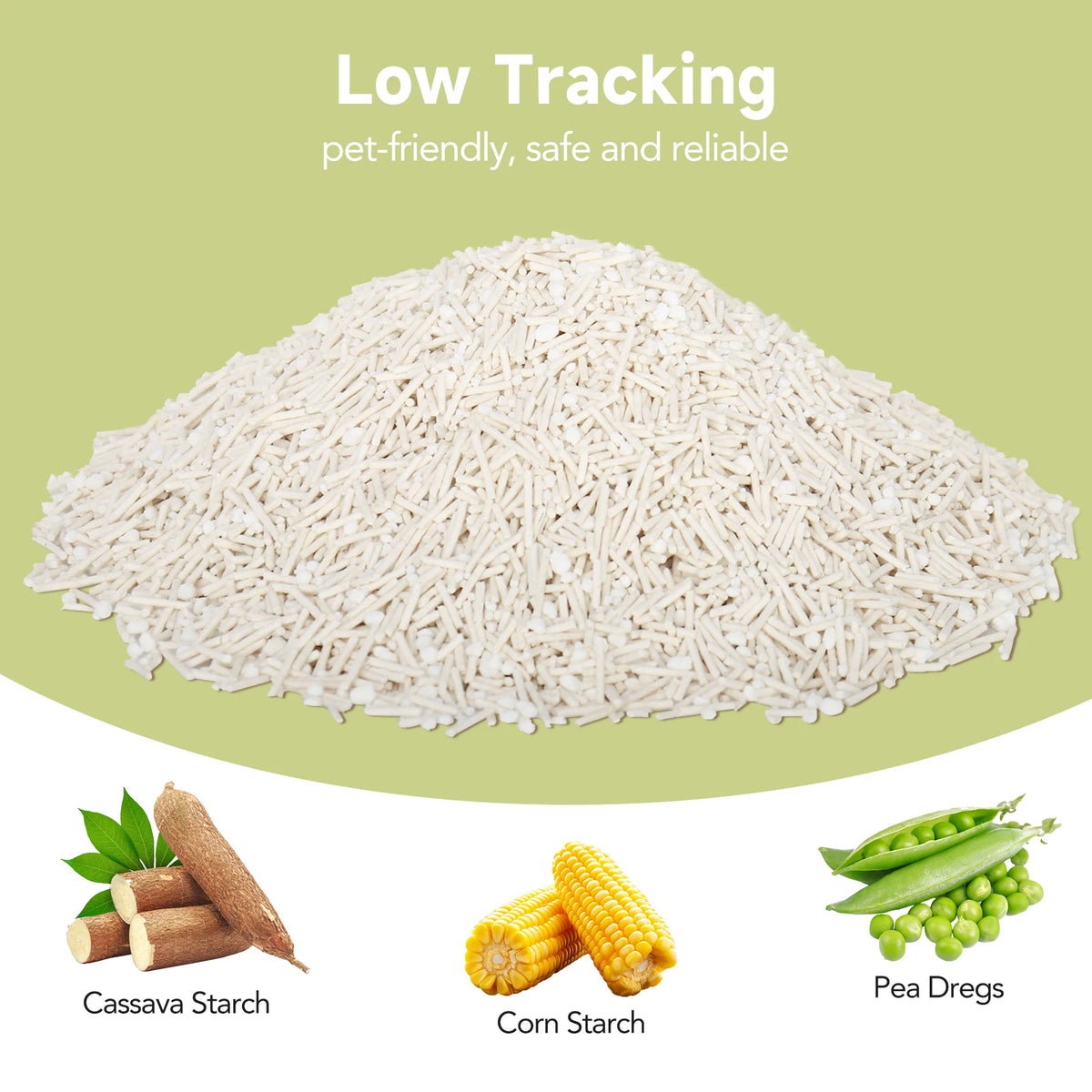 Ezskuup white cassava-based cat litter, ultra clumping, 4kg pack