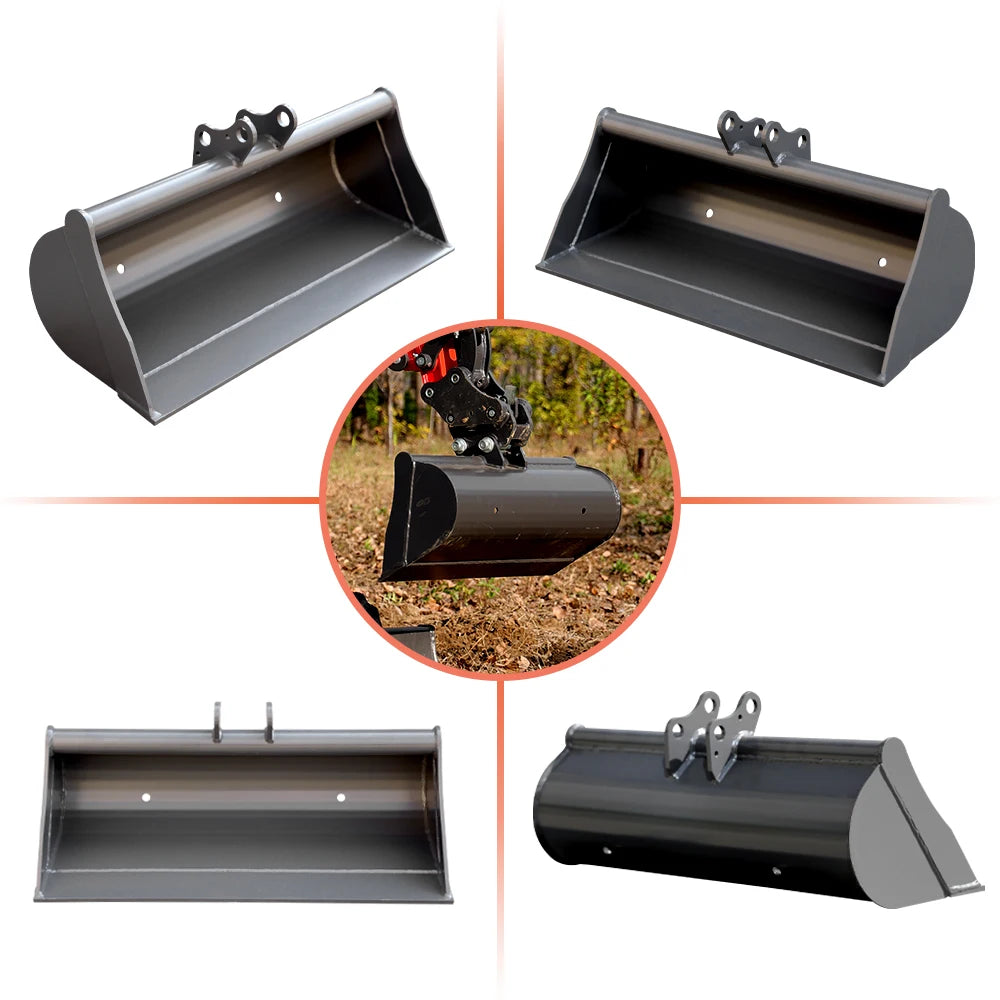 Huayee Toothless Bucket for Small Excavators With Pin