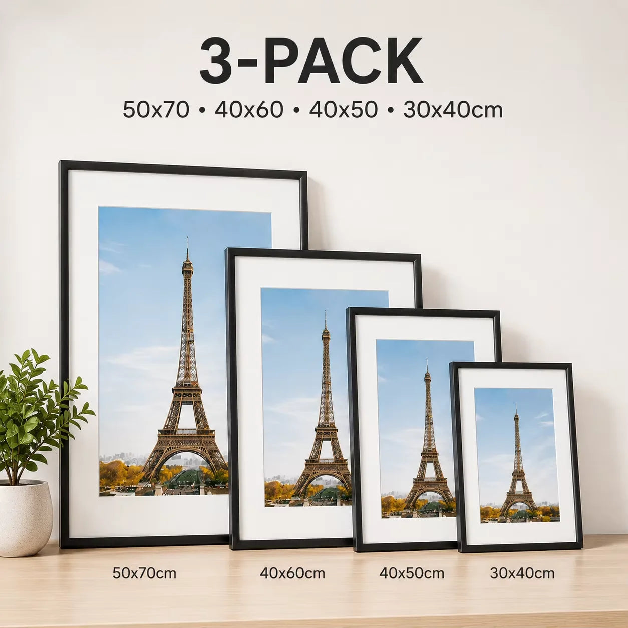 Aluminum Picture Frames Set, Modern Multi-Frame Wall Display