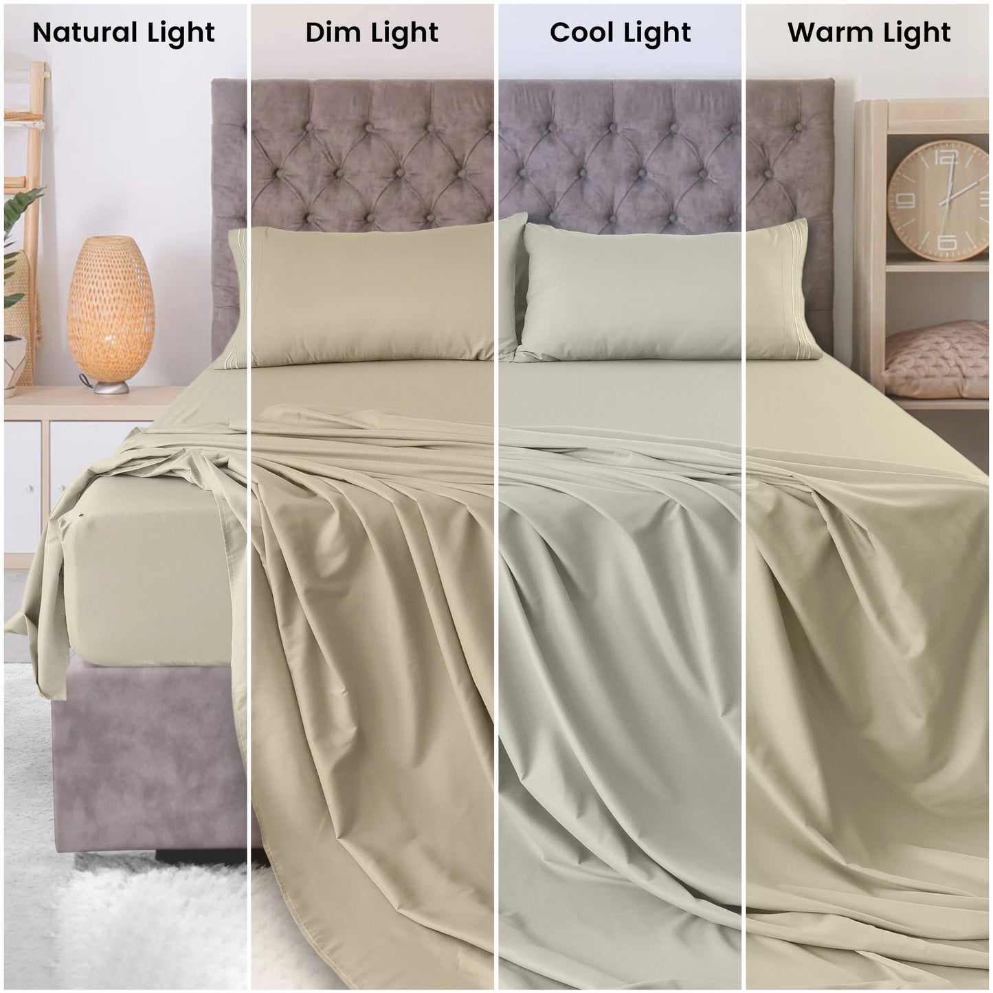 LUX Décor 3-Piece Ultra-Soft Microfiber Sheet Set for Everyday Comfort