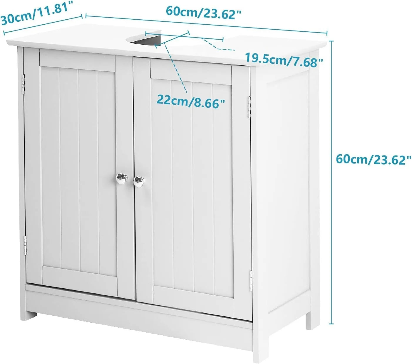 Pedestal Sink Cabinet Under-Sink Storage Vanity with Adjustable Shelf by S And B Enterprise
