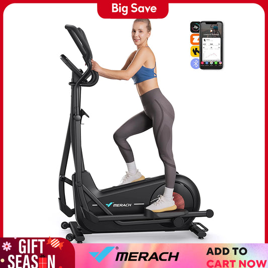 MERACH Elliptical Exercise Machine Magnetic Drive 8 Resistance Levels