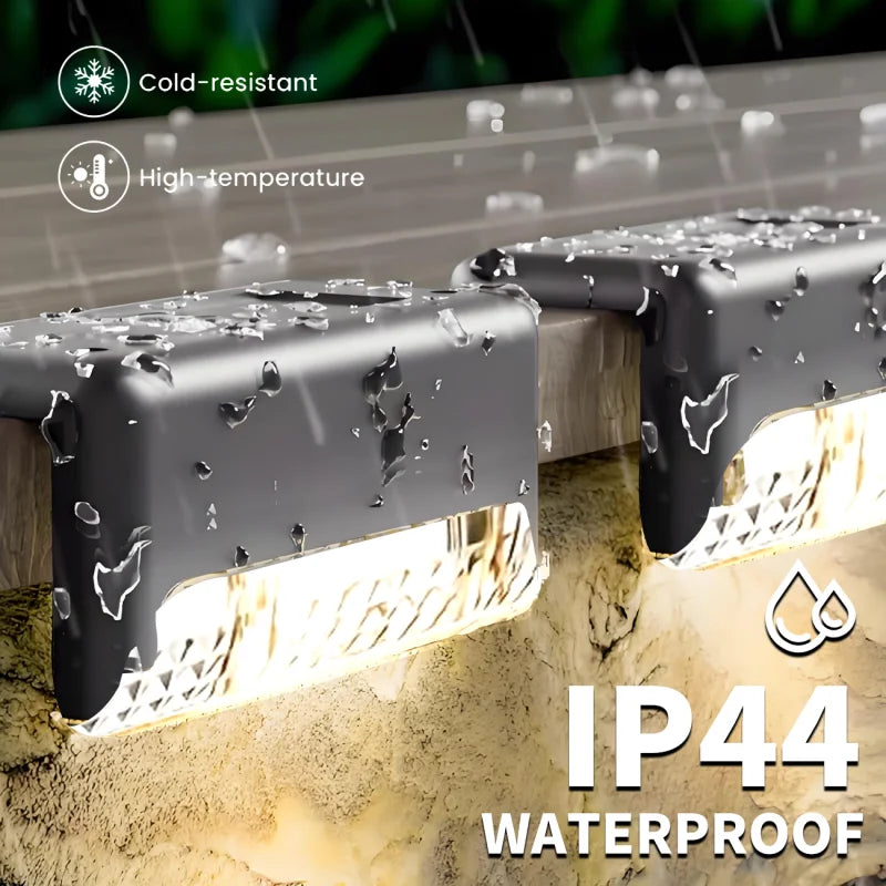 Solar Fence Lamp Outdoor Waterproof LED 7-Mode 4-Pack