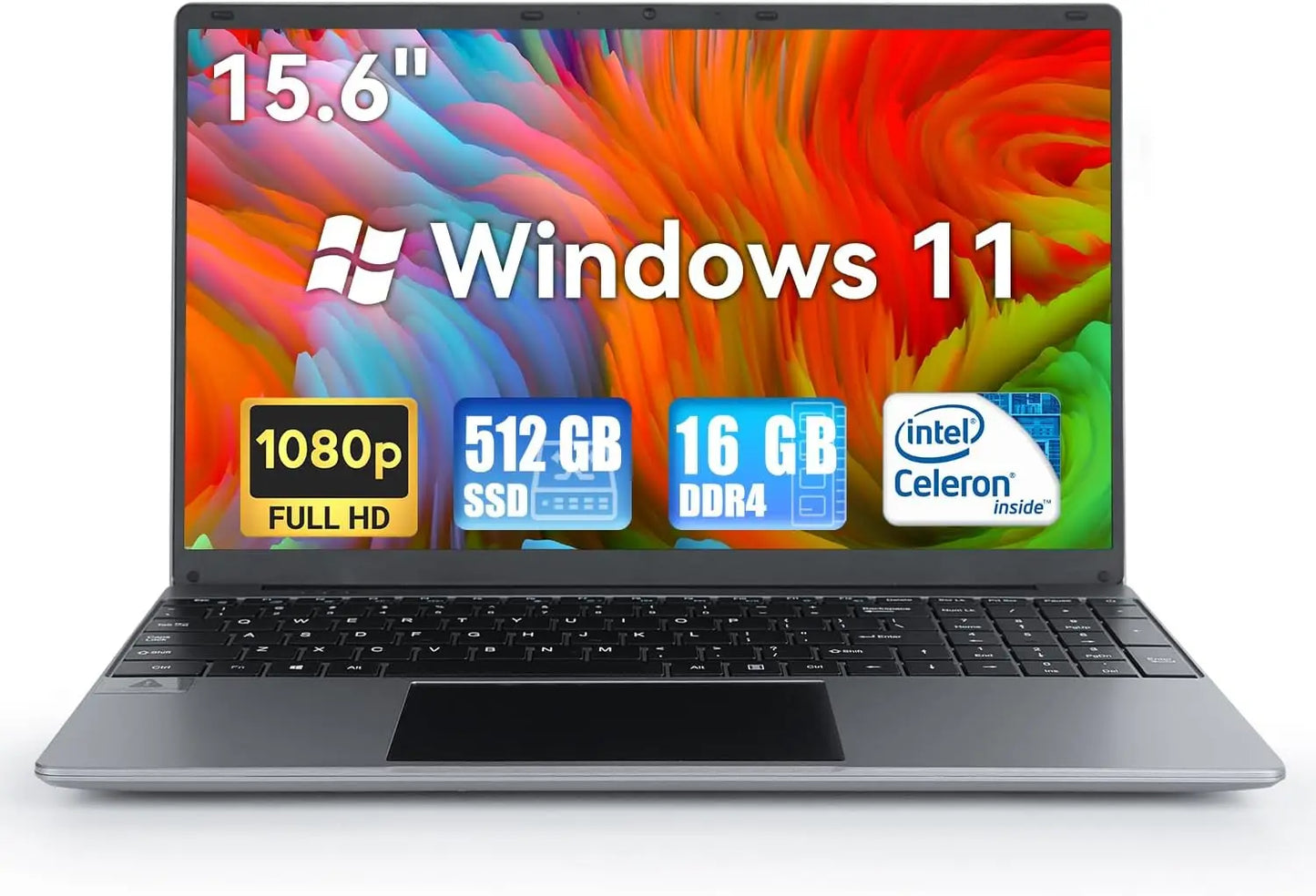 AEEZO-US Windows 11 Laptop 16GB RAM 512GB SSD Intel N5095