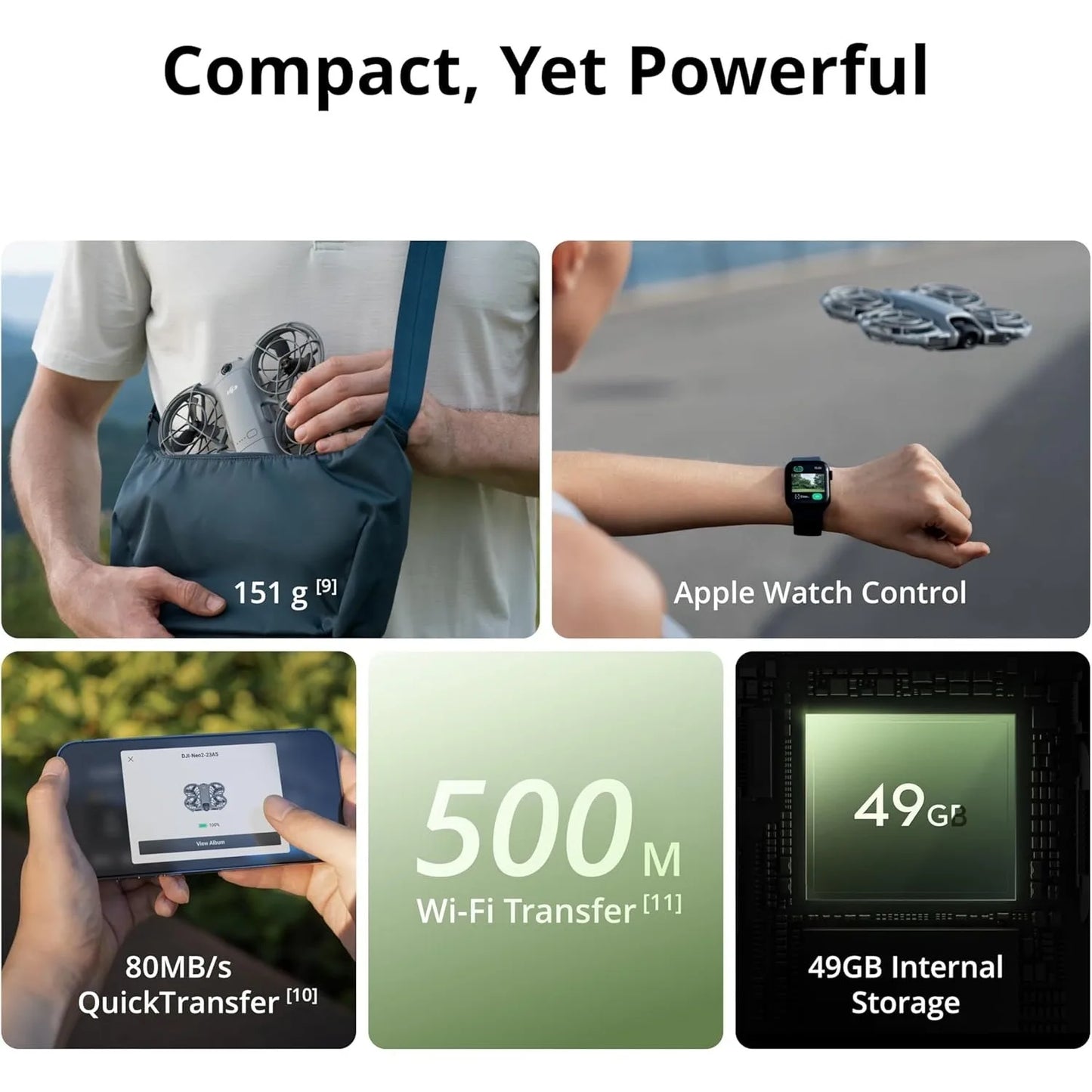 DJI Neo 2 Fly More Combo with RC-N3, 4K camera drone for beginners, 3 batteries