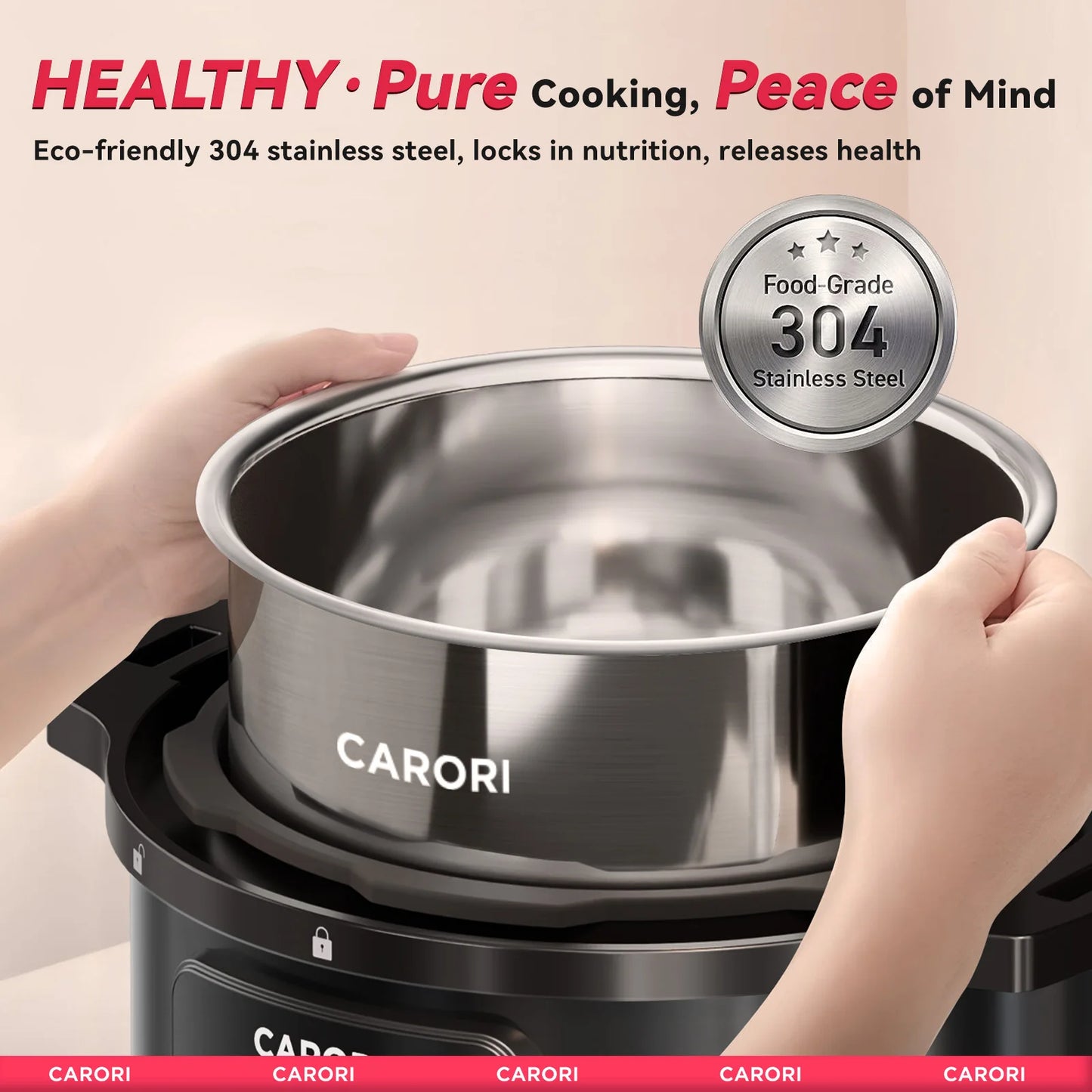 Carori 1200W 12-In-1 Electric Pressure Cooker Multicooker