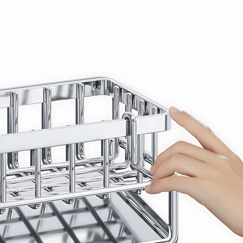 Over-Sink Kitchen Organizer - Sponge Holder & Drying Rack with Faucet Mount, Space-Saving Storage for Sponges and Brushes by S And B Enterprise