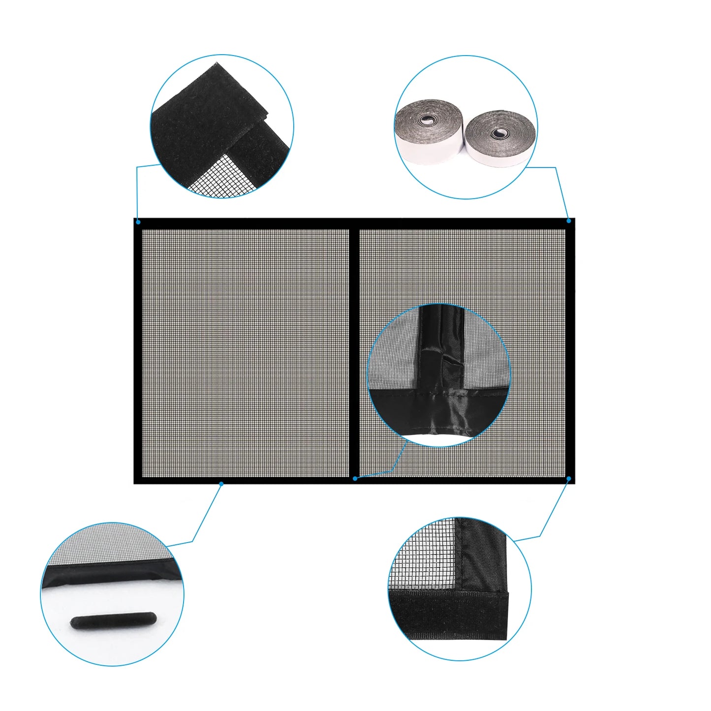 Hands Free Magnetic Garage Door Screen With Quick Close Magnets