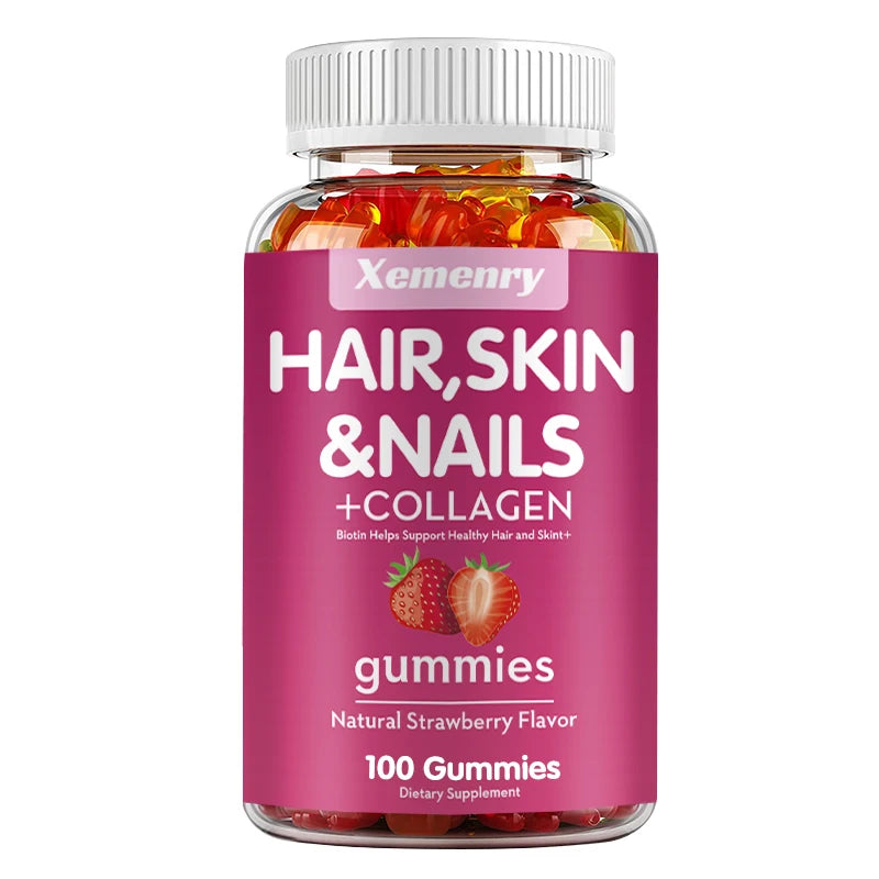 Xemenry Biotin Gummies For Hair Skin Nails And Collagen