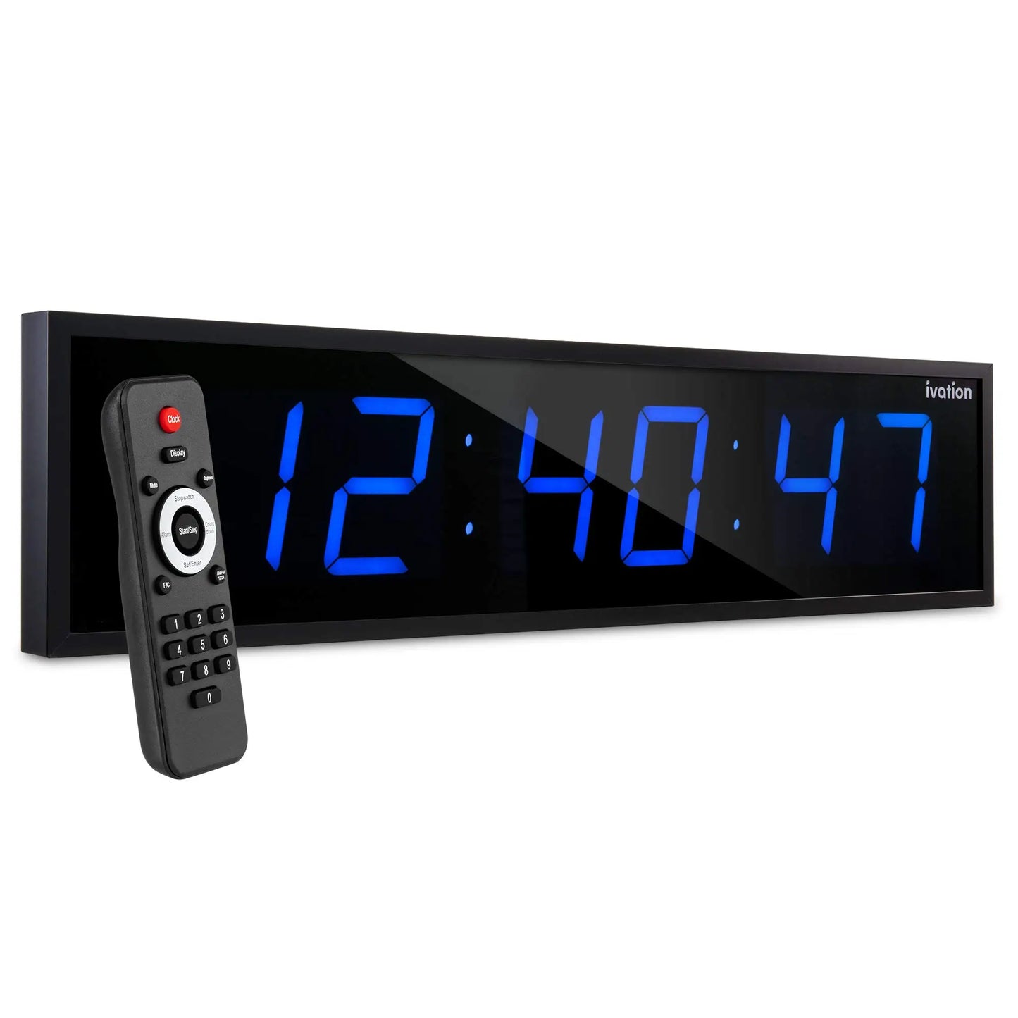 Ivation Large Digital Clock, 36" Led Wall Clock with Stopwatch, Alarms, Timer, Temp & Remote