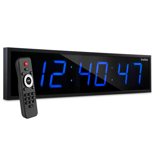 Ivation Large Digital Clock, 36" Led Wall Clock with Stopwatch, Alarms, Timer, Temp & Remote