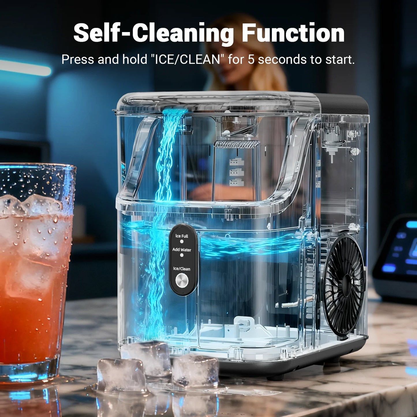 SHICUO Nugget Ice Maker Countertop Chewable Pellet Ice by S And B Enterprise