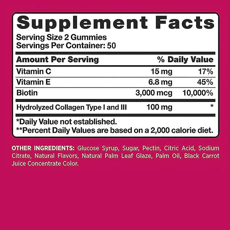 Xemenry Biotin Gummies For Hair Skin Nails And Collagen
