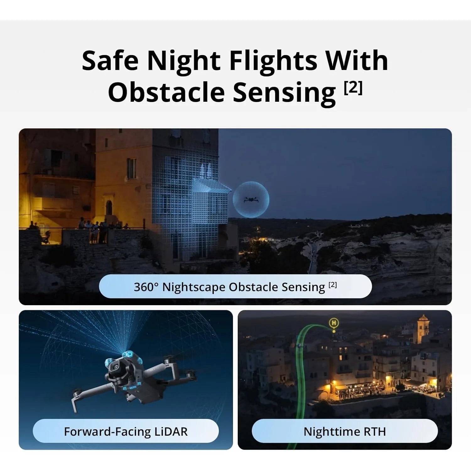 DJI Mini 5 Pro drone bundle promo with 360° Nightscape Obstacle Sensing, Forward-Facing LiDAR and Nighttime RTH