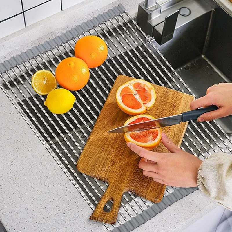 Dish Drain Storage Storage Pack Dish Drying Racks Iron Kitchen Utensils Storage With Spout Drain Basket Kitchen Accessories