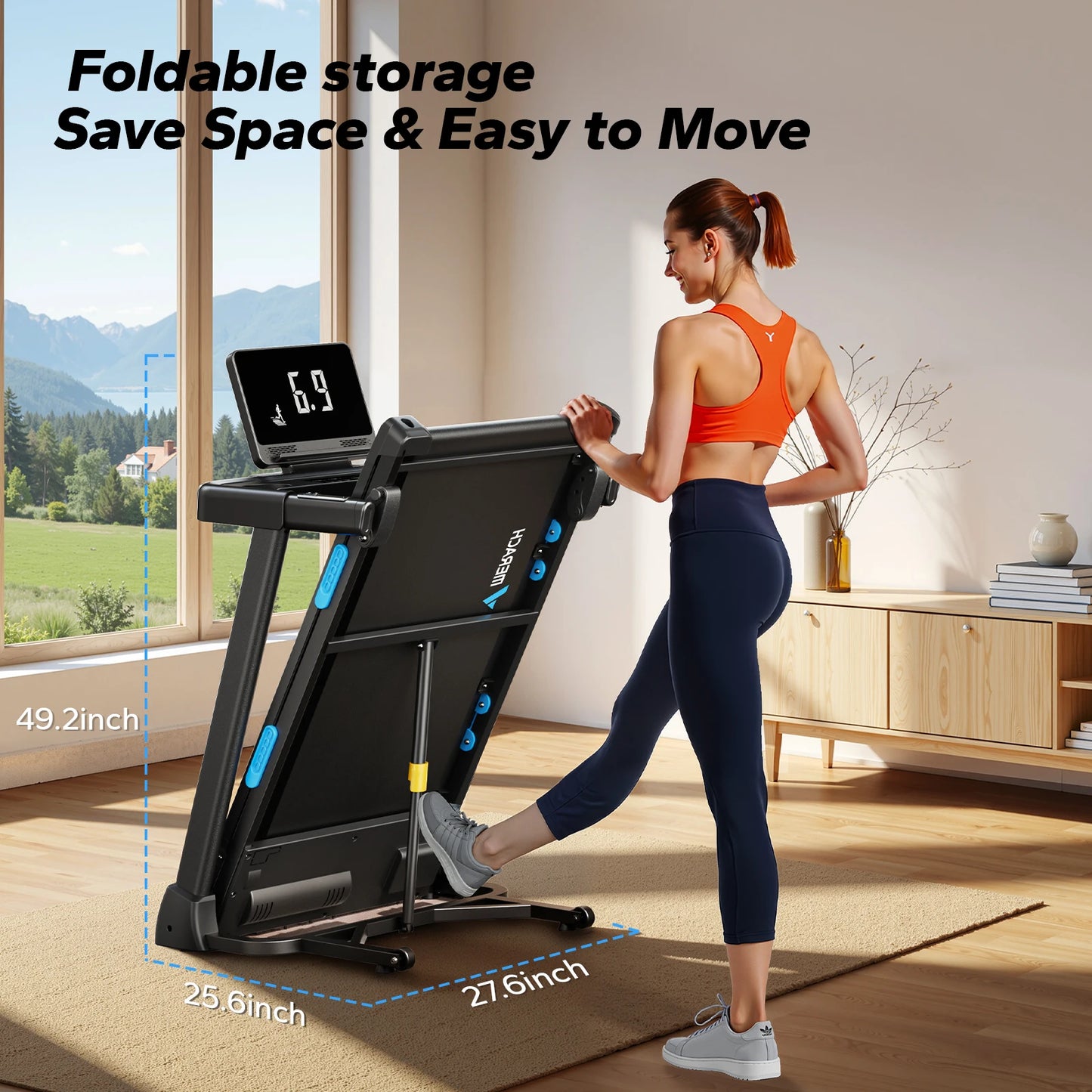 MERACH Foldable Treadmill T12 Incline Bluetooth Heart Rate Monitoring by S And B Enterprise