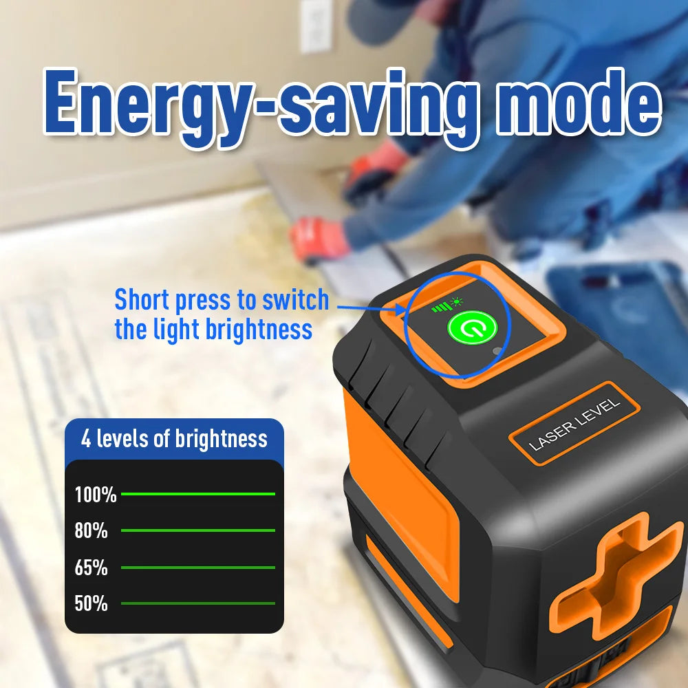 BOAYAL Laser Level Self Leveling Green Cross Line for Picture Hanging Tile Home DIY Construction Battery Included IP54 by S And B Enterprise